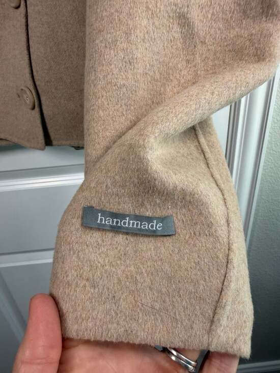 Bernardo Women's Handmade Wool Blend Cropped Jacket with Oversized Lapel - Picture 2 of 6